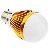 B22 2W 12x5050SMD 160-180LM 3000-3500K Warm White Light Golden Shell LED Ball Bulb (85-265V)