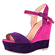 Fashion Suede Wedge Heel Sandals With Buckle Party/Evening Shoes(More Colors)