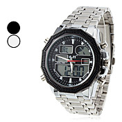 Mænds Alarm Kalender Style Digital Steel Automatic Multi-bevægelse armbåndsur (assorterede farver)