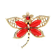 Aleación de resina broche de la libélula del patrón (colores aleatorios)