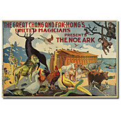 Printed Canvas Art Vintage The Noe Ark by Vintage Posters with Stretched Frame