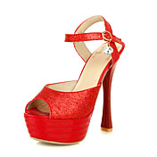 Fashion Leatherette Stiletto Heel Sandals With Sparkling Glitter Party/Evening Shoes(More Colors)