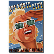 Impreso Lienzos atlantic_city_sunglasses vintage por Colección Vintage de Apple con el marco de estirado