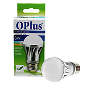 Oplus® E27 8W 580-620LM 6000-6500K Natural White Light LED Ball Bulb (85-265V, 50/60Hz)