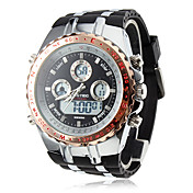 Herren Alarm Chronograph Kalender Stil Stahl Digital Automatic Multi-Bewegung Armbanduhr (schwarz)