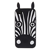 nero zebra custodia morbida modello per il iphone 4/4s