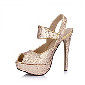 Specific Sparkling Glitter Stiletto Heel Pumps With Buckle Party/Evening Shoes
