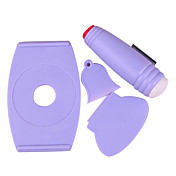 Nail Art Stamping Kit Doble Uso Sello / Stamper / raspador (4PCS)