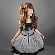 Sleeveless Short Gray Cotton Gothic Lolita Dress