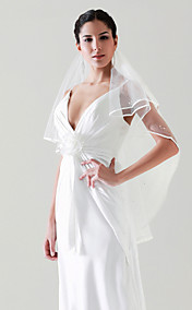 2 Layers Beautiful Fingertip Wedding Veil