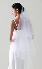 1 Layer Fingertip Length Wedding Veil