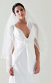 2 Layers Fingertip Wedding Bridal Veil