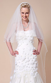 Two-tier Chapel Wedding Veil With Pencil Edge