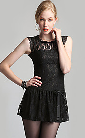 ts flirtende sorte blonde mini kjole