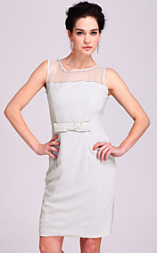 TS Yarn Organza Bow Sheath Dress