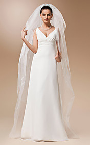 Two-tier Tulle With Rhinestones Chapel Veil