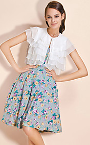 ts lagdelt med kapper chiffon cape topp