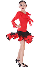 dancewear viskose / chiffon latin dans antrekk for barn
