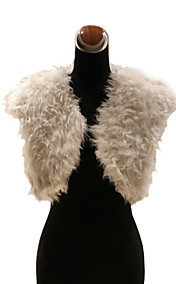 Elegant Faux Fur Lamb Fur Wedding / Special Occasion Jacket / Wrap
