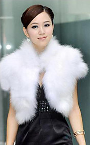 Sans manches col fourrure Gilet Parti permanent Faux (plus de couleurs)