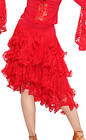 ballroom dancewear viscose en kant latin dans rok voor dames meer kleuren