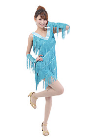 Leistung dancewear Baumwolle und Polyester mit Quasten latin dance dress für Damen mehr Farben