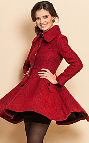 TS VINTAGE Lapel Ruffle Tweed Coat