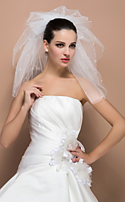 Fünf-Tier-Shoulder Wedding Veil Mit Cut Edge