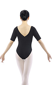 dancewear bomull / spandex ballet 3/4 lengde ermet leotard for damene