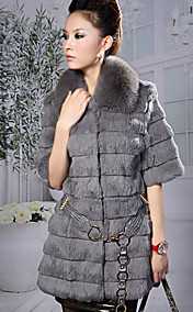 couverture moitié de manchon collier de lapin manteau de fourrure soir