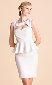 vespa ts cintura vestido sem mangas bainha sexy peplum