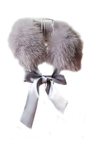 Fox Fur Front Tie Collar With Ribbon (More Colors)