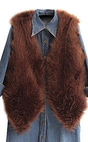 Belle manches sans col en fausse fourrure Casual / Parti Vest (plus de couleurs)