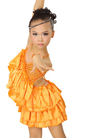 Performance Dancewear Spandex und Satin Latin Dance Dress For Children