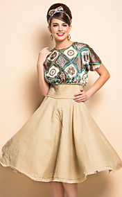 TS Print korte mouw Skater Dress