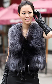 Beautiful Collarless Fox Fur Casual/Party Vest