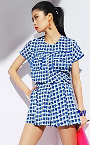 TS Print Round Neck Suit