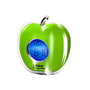  Digital Apple Desktop Talking Alarm Clock Thermometer Green(CEG092)