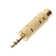  Gold Plated 3.5mm Male to 6.3mm Female Audio Connectors (2-Pack)