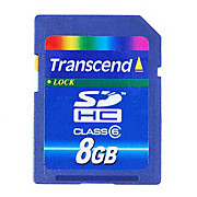  8GB Transcend carte mémoire SDHC (Classe 6)