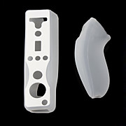  Protective Silicon Case/Sleeve for Nintendo Wii Game Remote Controller and Nunchuk (Clear White)