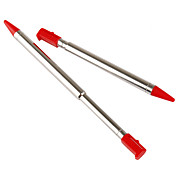  Pair of Metal Touch Pen Stylus for 3DS (Red)