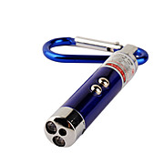  3-in-1 Red Laser + White Light + UV Light LED Flashlight Keychain (3*LR44)
