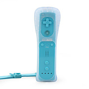  2-in-1 MotionPlus Remote Control + Protective Silicon Case for Wii (Blue)