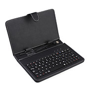  PU Leather Case with Keyboard for 10" Android Tablets (Black)