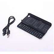  Ultrathin Bluetooth Slide-Out Keyboard Hard Case for Apple iPhone 4 - Black