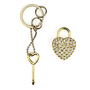  Fashionable Hear Shaped Lock for Handbag with Rhinestone