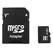  16GB MicroSDHC Memory Card and MicroSDHC to SD Adapter (Class 2)
