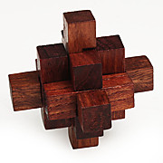  Wooden IQ Brain Teasr Lock IQ Puzzle Magic Cube