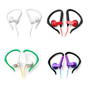  Ear-Hook Style Stereo Earphones (Assorted Colors)